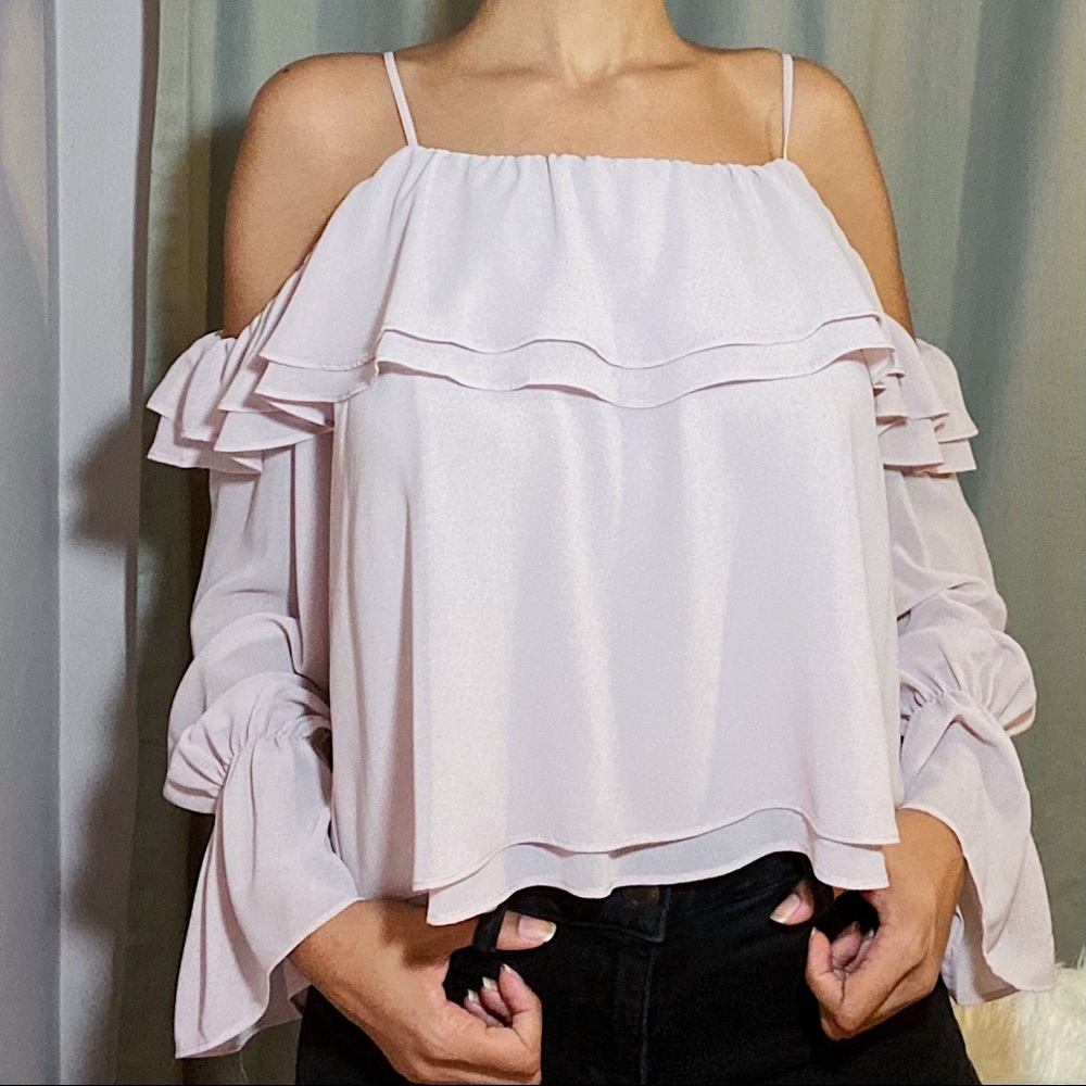 Flowy Cold Shoulder Top